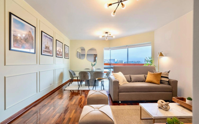 ALU Apartments - Miraflores f/Doubletree Hilton c/AC Wifi+60M