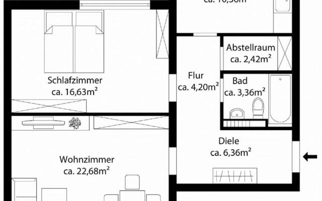 Luxus 70m2 sannierte City Wohnung