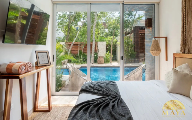 NHOA 107A Lux 2BR Condo Pool access in Aldea Zama