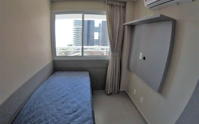 Flat no novo edifício conceito com linda vista mar