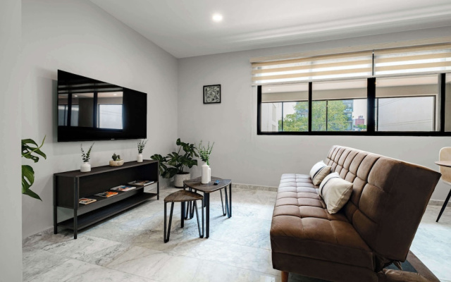Amazing 2BR Apt in Roma Norte - Yoga Room