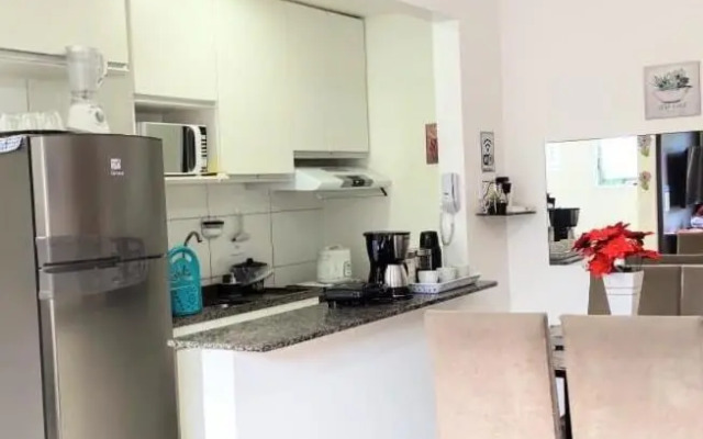 Apartamento com piscina e churrasqueira em Ubatuba