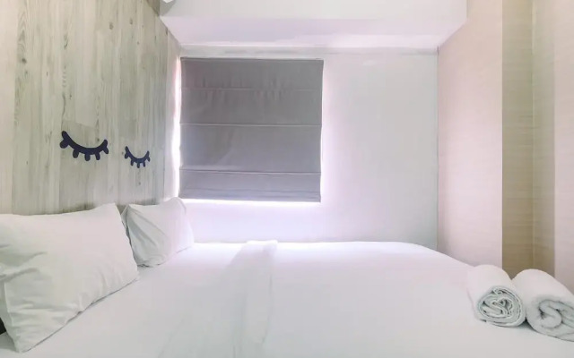 Furnished Green Pramuka 1BR Apartment with Modern Style and City View