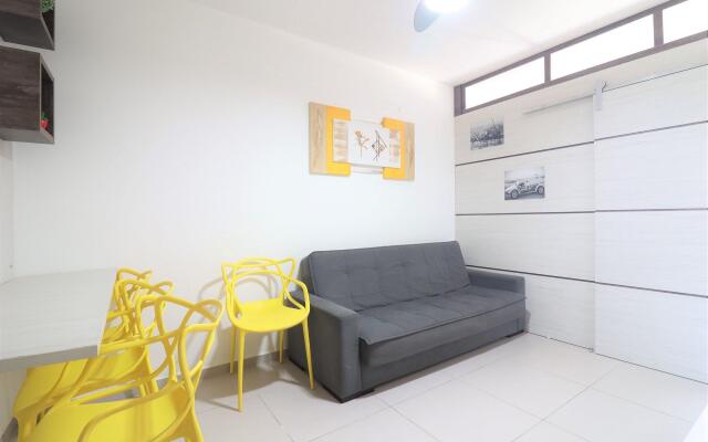 Maravilhoso apto wi-fi e vista para o mar - HB06F