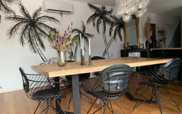 Villa aux Palmiers,Piscine 28°,Pétanque,Coeur Bassin