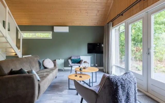 Forest Lodge in Nature With Pond Views