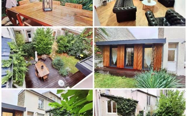 Maison de ville avec terrasse et jardin