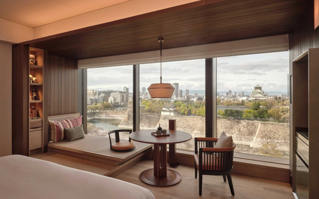 Deluxe Double room with  Osaka Castle view (풀 더블 침대) 사진 3