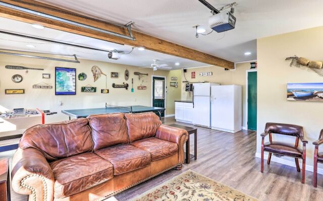 Lakefront Living: Private Dock, Deck, & Game Room!