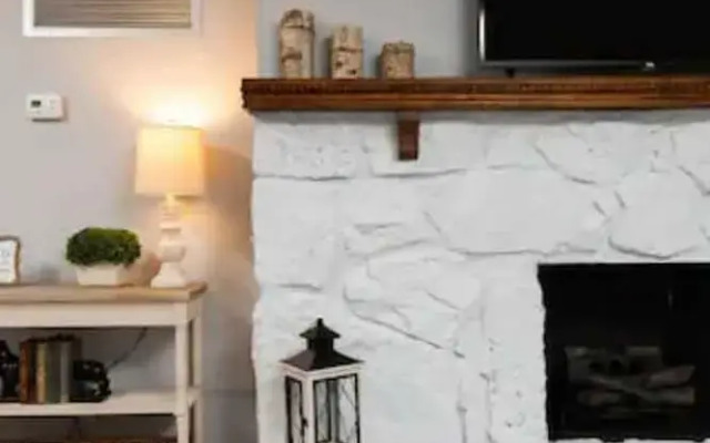 Newly Renovated Modern Deco Pool Fireplace