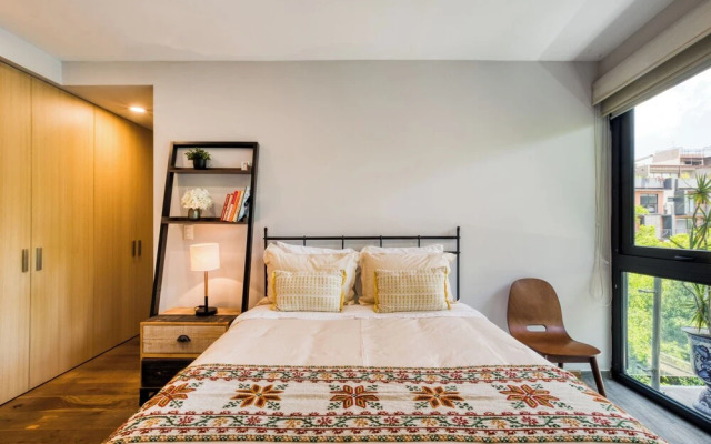 Depa Condesa con Terraza y Home Office