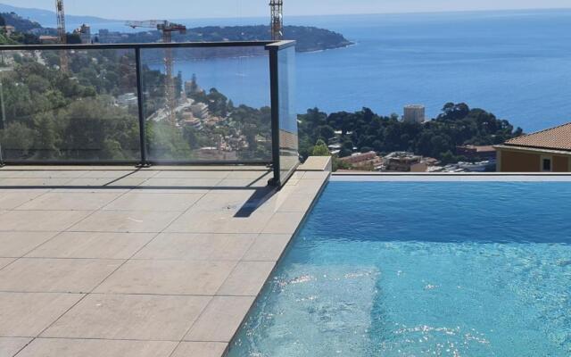 Monaco view, pool, garage, 100 m2 terrace