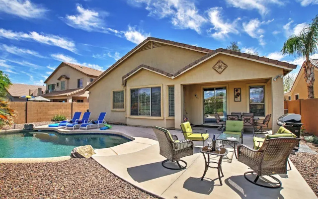 Private Pool + Golf Course View: Queen Creek Home