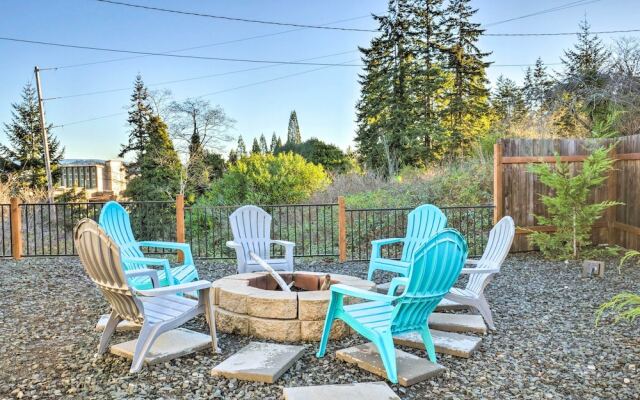 Fire Pit & Bay Views: North Bend Home!