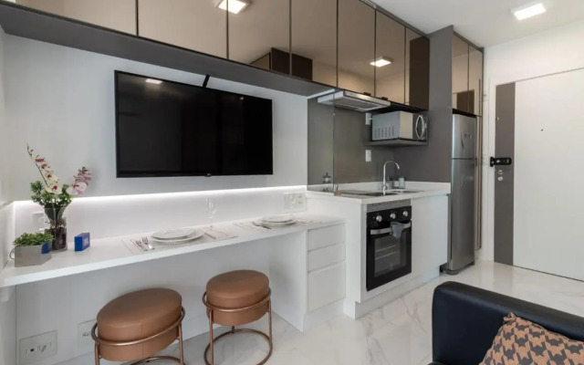 Studio de luxo mobiliado em Moema