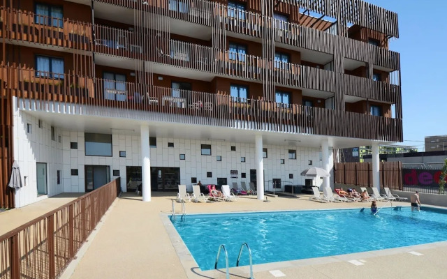 Modern apartment with a balcony located 600m. from the beach