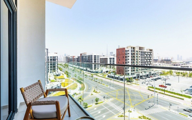 Condo With Burj Khalifa View In City