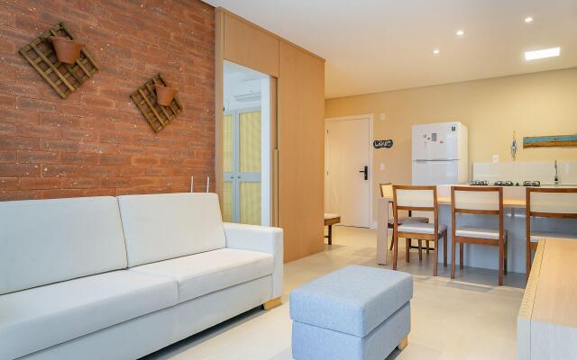 Vista parcial do MAR na varanda em Jurerê #JA24