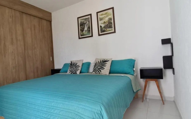 Departamento en condominio con alberca y área infantil
