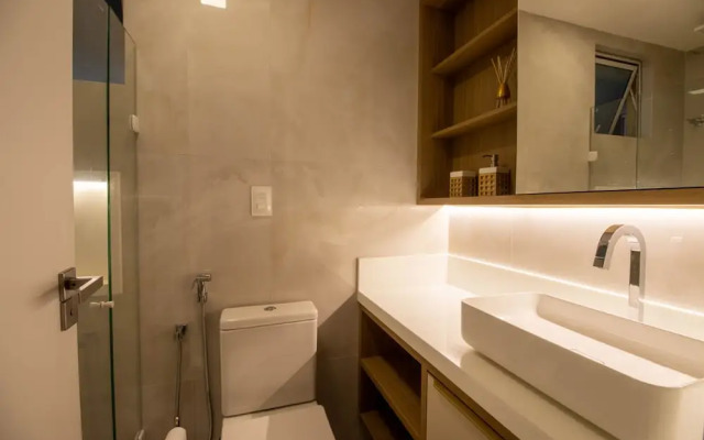 Apto Confort vel com Wi-fi e Churrasqueira