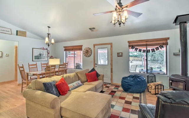 Fire Pit, Fenced Yard: Overgaard Cabin Near Hiking