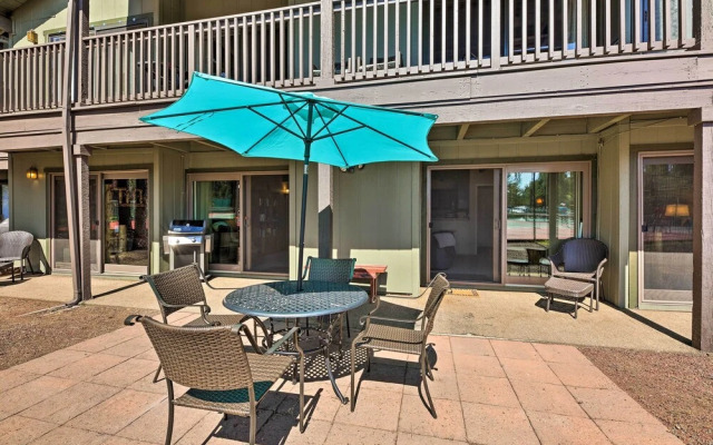 Patio & Fireplace: Country Club Pinetop Condo!