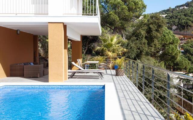 holiday house in a garden with view