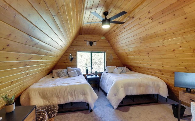 Rustic-modern Overgaard Cabin w/ Decks & Fire Pit!