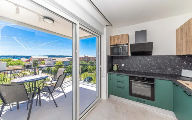 Elegant Kastel Novi Apartment With Sea View Balcony
