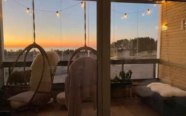 Aurinkoranta Apartment merinäköala - sauna
