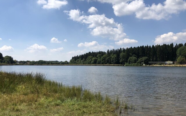 Wooden bungalow with oven, in Oberharz near a lake