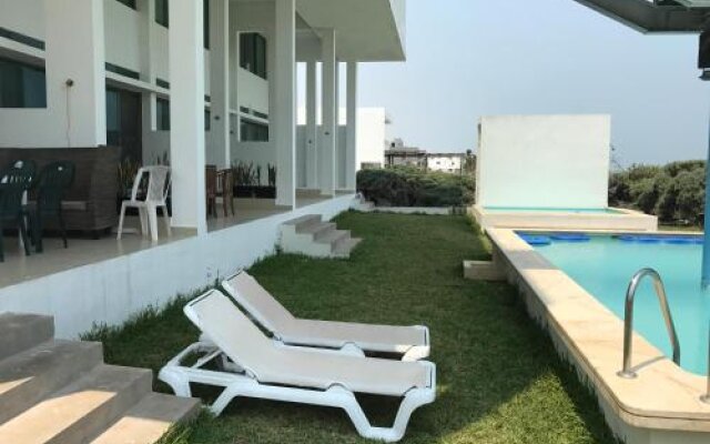 Beachfront Villa Solarium Garden House 1