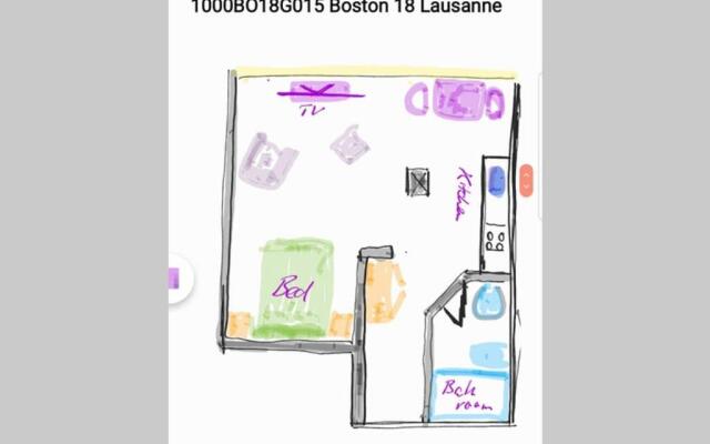 HSH Boston - Moderne Junior Suite-Apartment 36 m2 - Lausanne