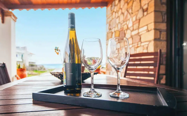 Beachfront Stone House - Samos Seaview Retreat