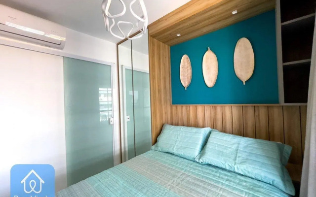 Studio luxuoso com bela vista mar no Smart Barra