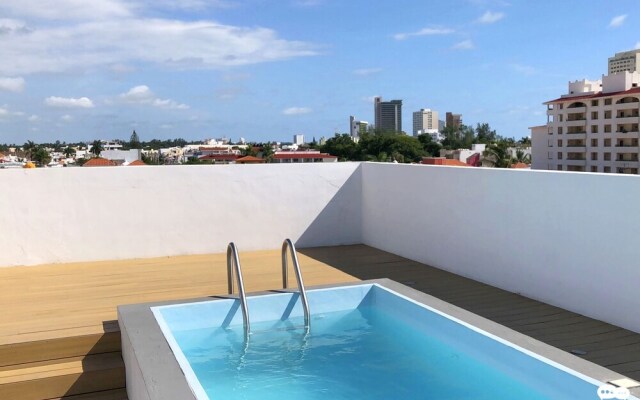 Departamento con terraza y alberca (L-8)