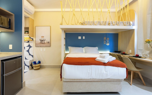 Stay Home Luxo | 1min Praia Gonzaga | Rooftop, Piscina, Sauna & Gym