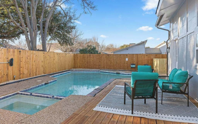 Haven House King Bed Backyard Pool