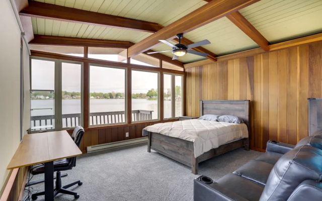 Riverfront Elkhart Rental: Deck & Ping Pong Table!