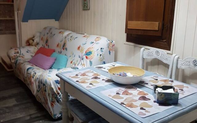 Little House With Fireplace And Terrace In Natural Environment