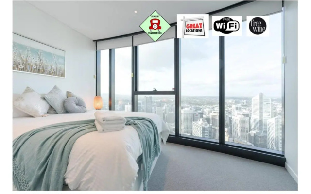 Lvl 57 Skytower Breathtaking Views CBD Wifi Carpark by Stylish Stays – Guest Rooms – Brisbane