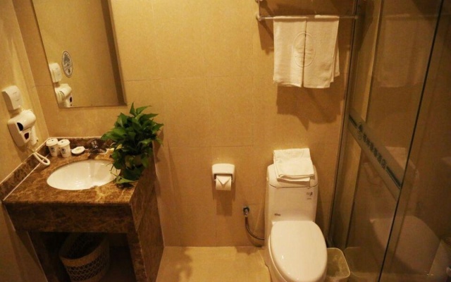 GreenTree Inn Hebei Province Langfang City Shengfang Town Furniture South City South Business Hotel – Bathroom – Langfang