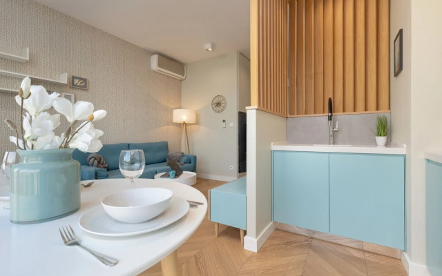 Bright Blue Apartment by Renters