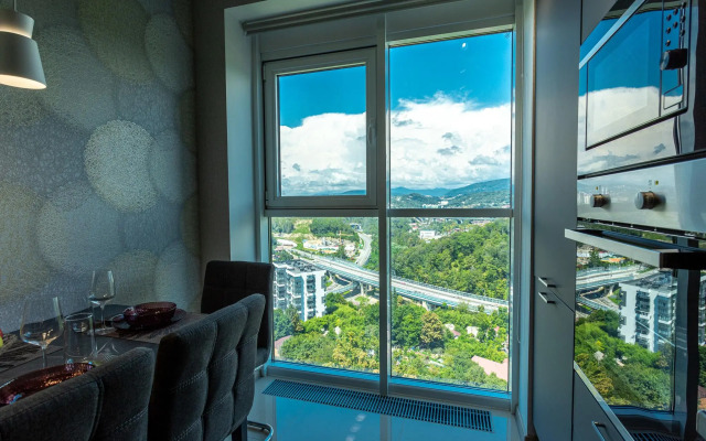 Стильная 2-комн. квартира с панорамным видом на горы Сочи парк Ламар