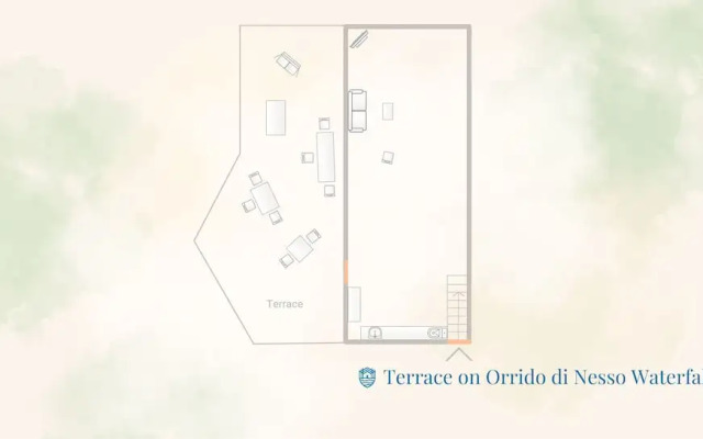 Terrace on Orrido di Nesso Waterfall by Rent all Como