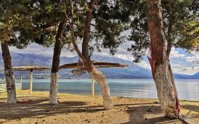Pogonia, spacious apartment by the sea with private pool