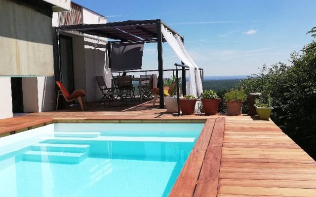 Villa With 4 Bedrooms In Montjoire, With Wonderful Mountain View, Private Pool, Furnished Garden