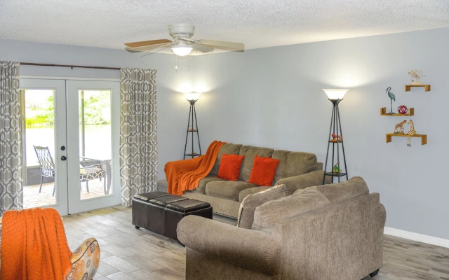 Lanai & Pond at Tranquil Bradenton Retreat!