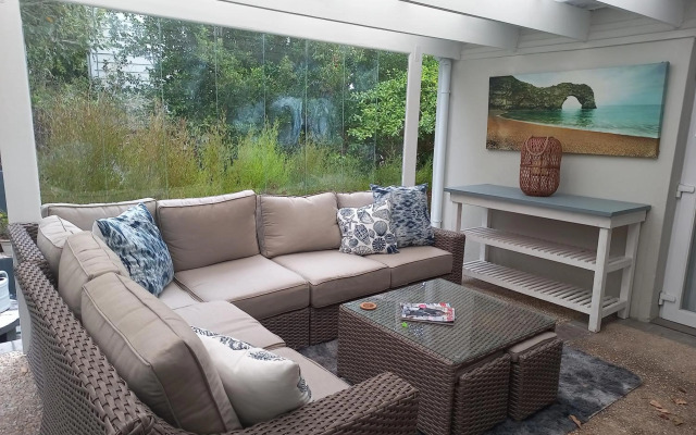 Relaxed holiday home with fire pit