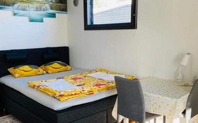 private bedroom and bathroom with private entrance